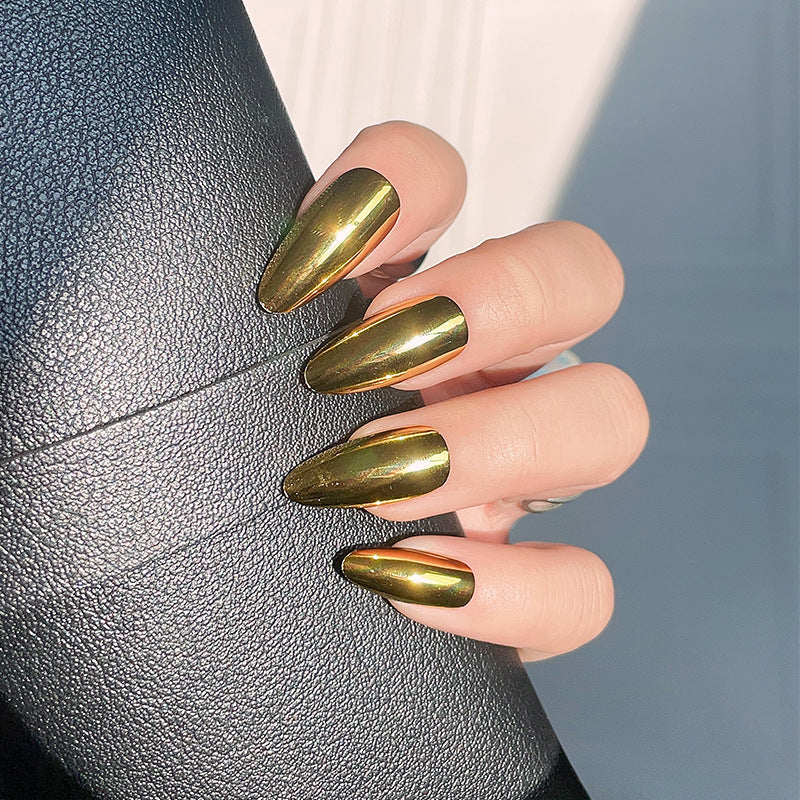 Elegante Metallic Stiletto Press-On Nägel Brehn