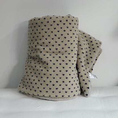 Plüsch-Sherpa-Wohndecke mit abstraktem Muster und extra-weichem Teddyfleece