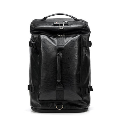 Premium Leder Rolltop Rucksack