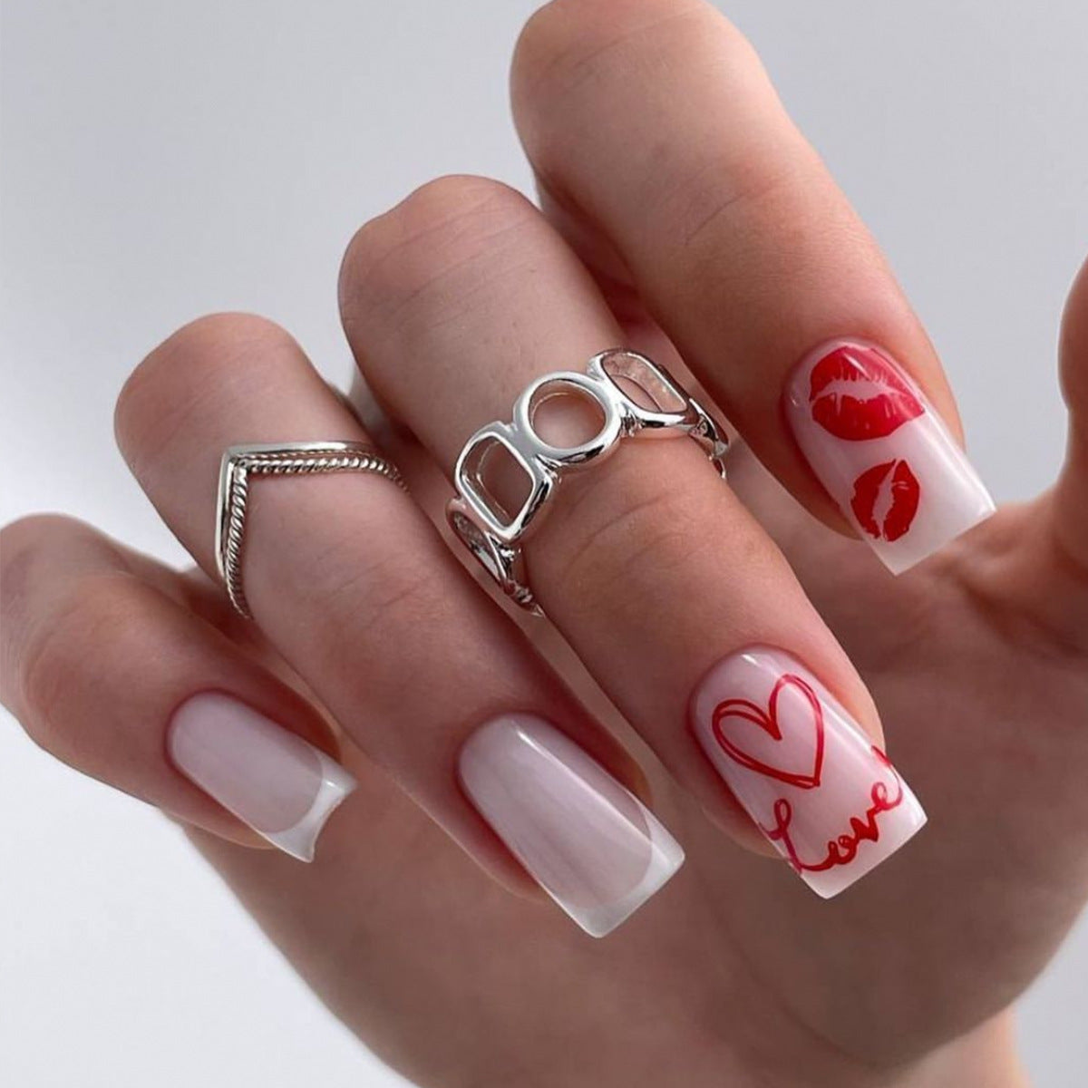 Romantische Liebe-Themen Nagelkunst Erweiterungen Brehn
