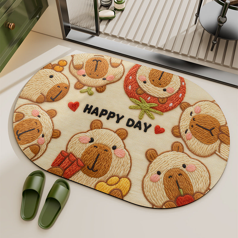 Verspielter tierisches Thema Teppich