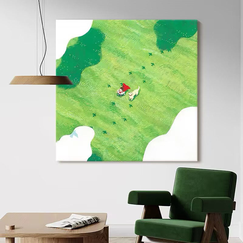 Verspielter Landschafts-Kunstdruck