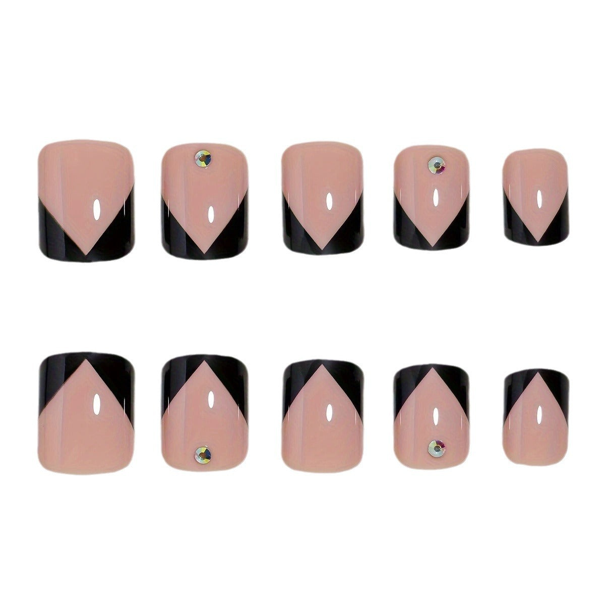 Künstlerisches French Tip Nageldesign Brehn