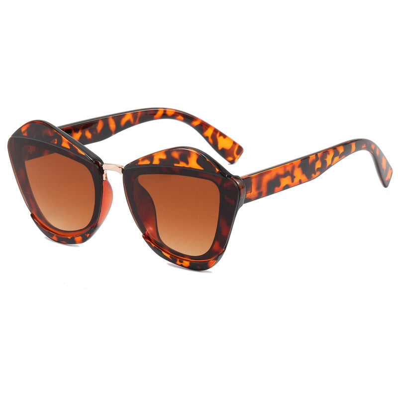 Damen auffällige Designer-Sonnenbrille mit extravagantem Rahmen Brehn