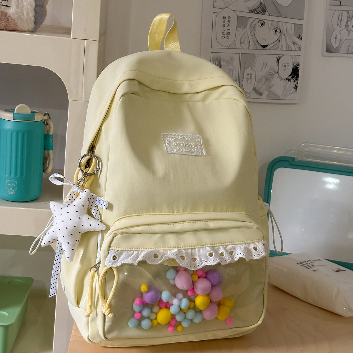 Stylischer Rüsch-Rucksack Brehn