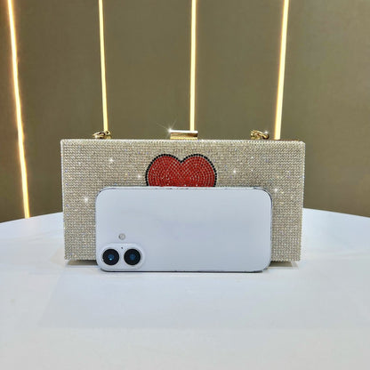 Rhinestone-beschichtete Clutch-Handtasche
