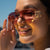 Damen modische Sonnenbrille im eleganten Aviator-Stil mit Kunststeindetails Brehn