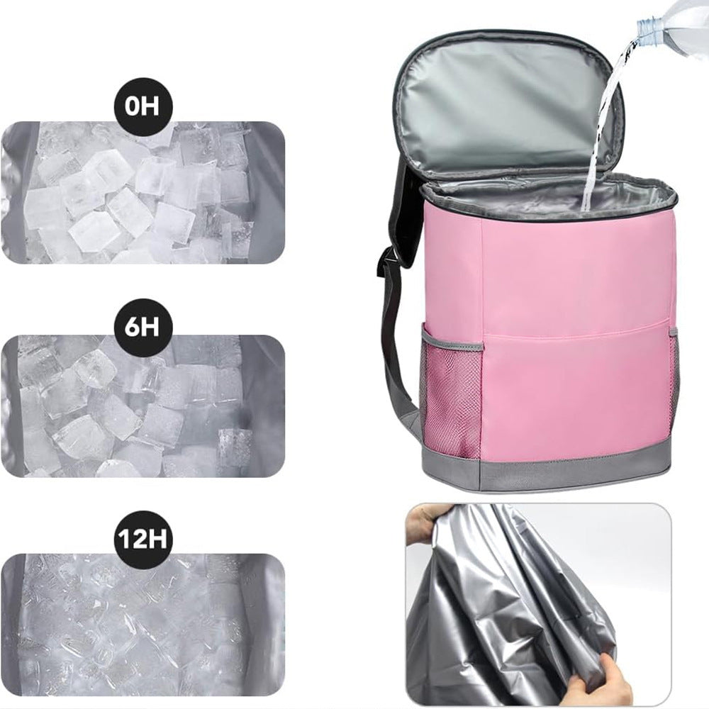 Damen Isolierte Kühltasche mit praktischem Tragesystem und Netzaugen Brehn