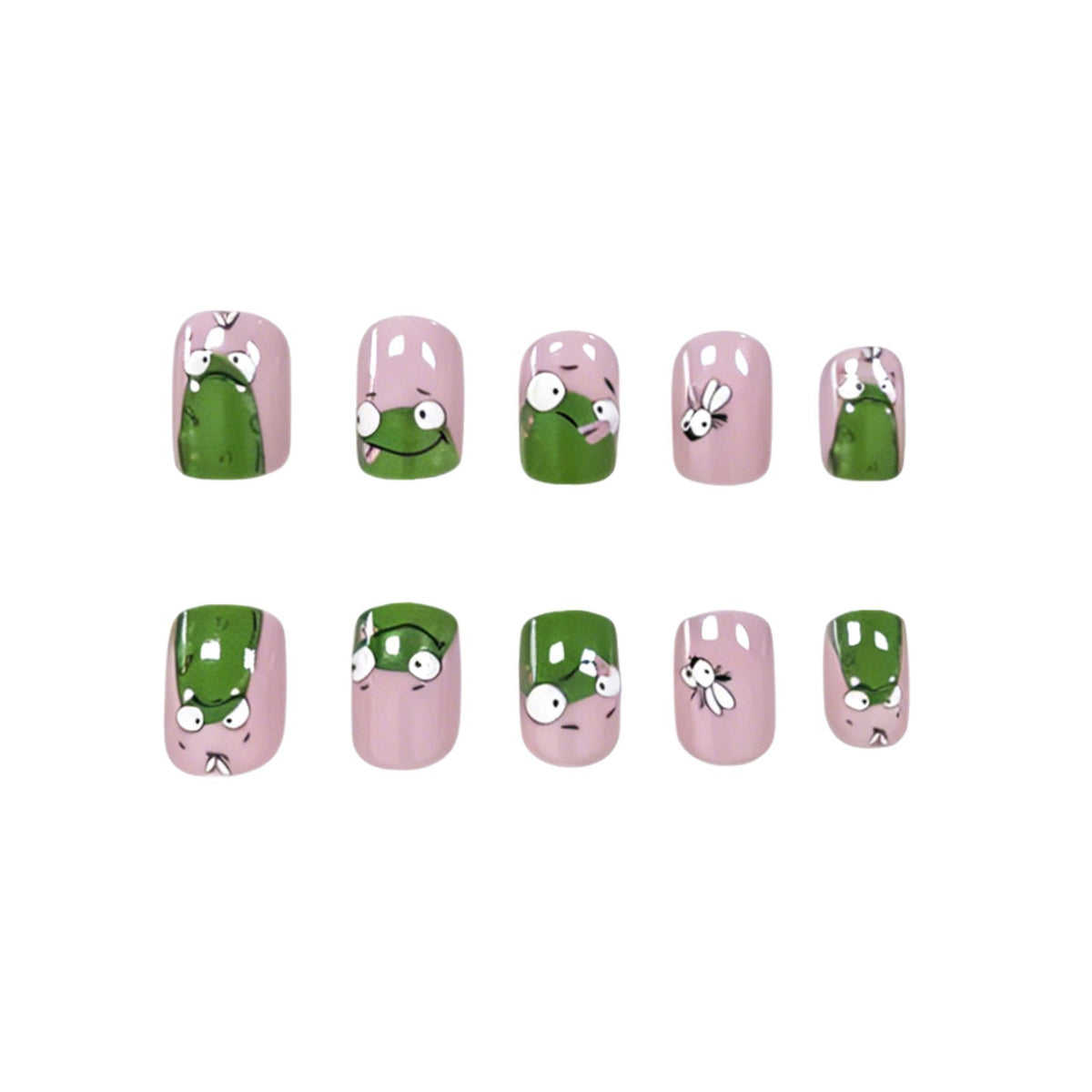 Verspielte, von Fröschen inspirierte Nagelkunst-Verzierungen Brehn