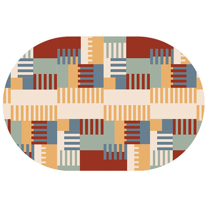 Abstrakt gemusterte Badezimmermatte