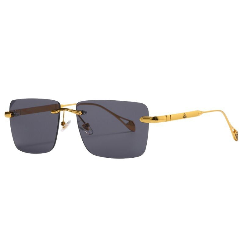 Damen modische quadratische Sonnenbrille mit luxuriösen Metall-Akzenten Brehn