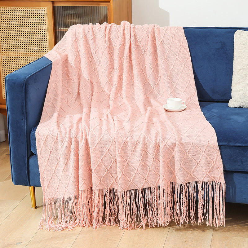 Damen kuschelige Strickdecke Brehn
