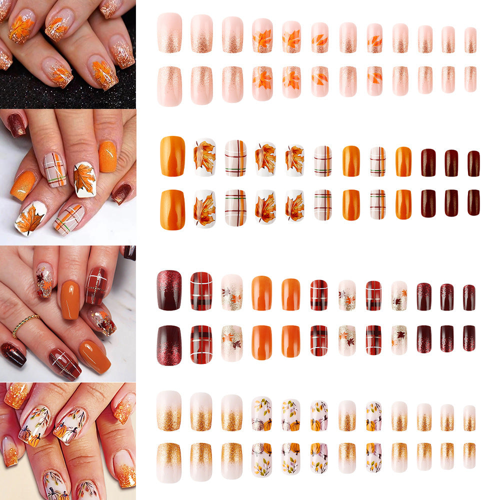 Herbst-inspiriertes Glitzer-Nagelkunst-Set Brehn