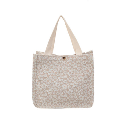 Blumenmuster Stoff Schultertasche