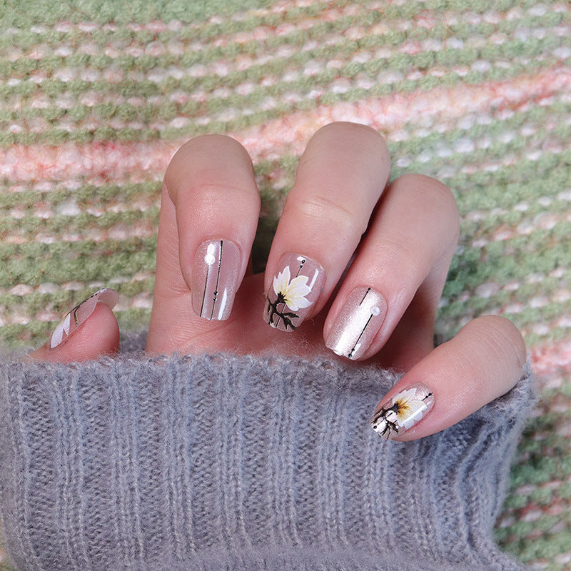 Florale Kunst Press-On Nagelspitzen Brehn
