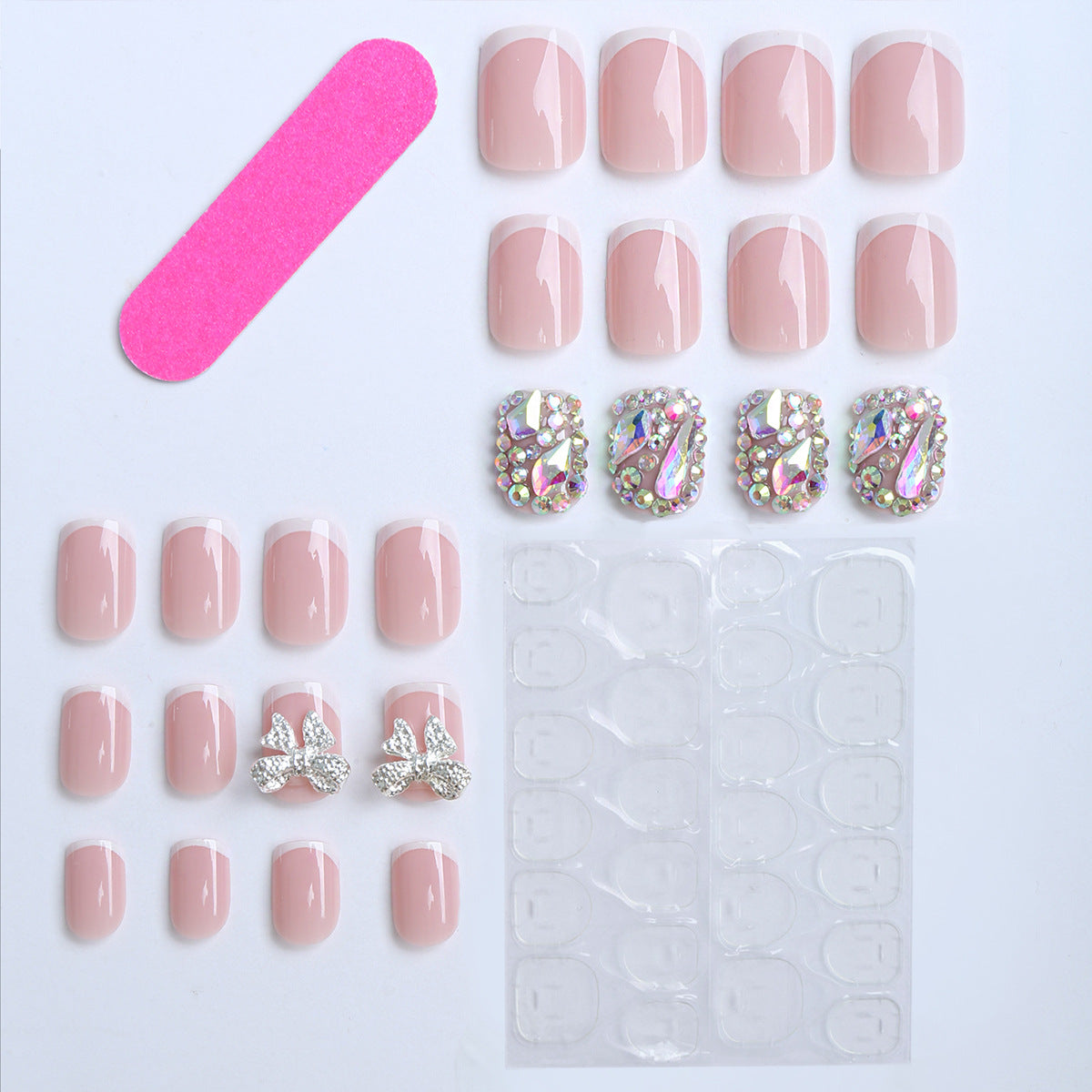 Elegante Gelnägel mit Glitzerstein Brehn