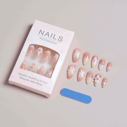Premium Dekorativer Press-On Nagelset Brehn