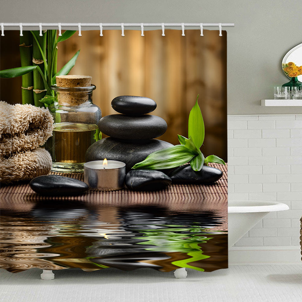 Tranquil Zen Natur Duschvorhang Brehn