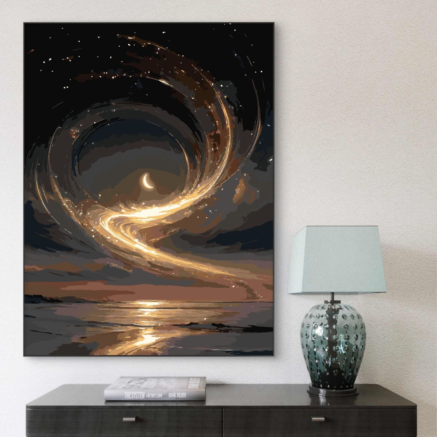 Träumerische himmlische Landschaft Leinwand Kunst Brehn