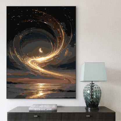 Träumerische himmlische Landschaft Leinwand Kunst Brehn