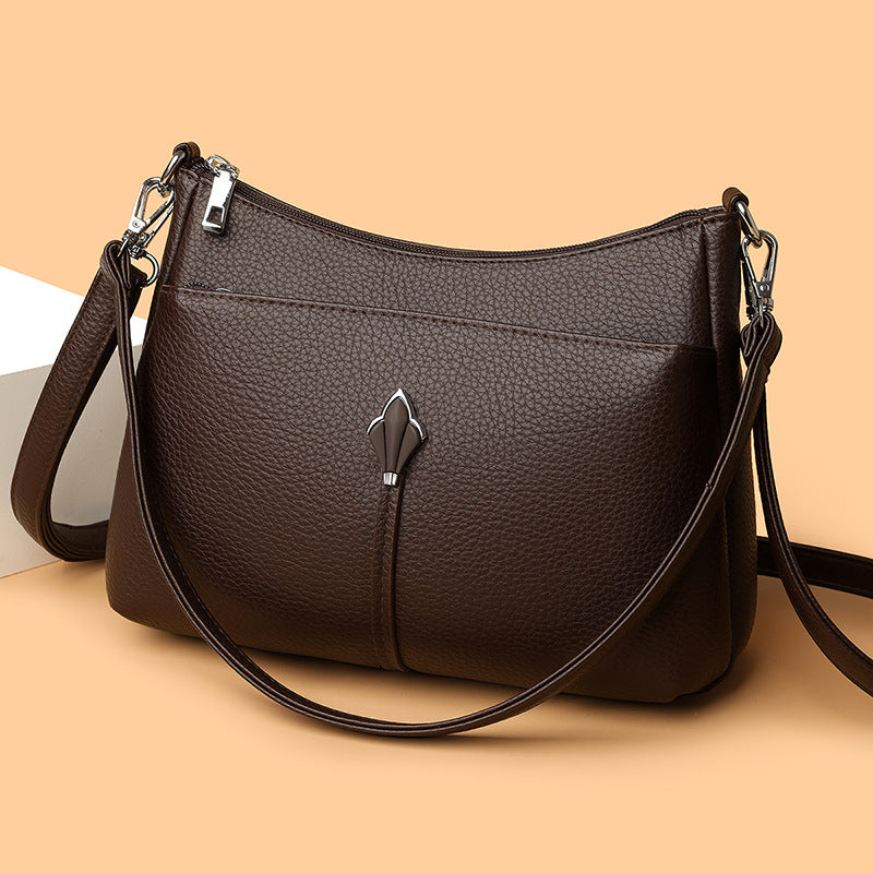 Elegante Leder Schultertasche