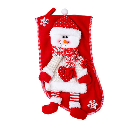 Festlicher Schneemann Weihnachtsstrumpf Brehn
