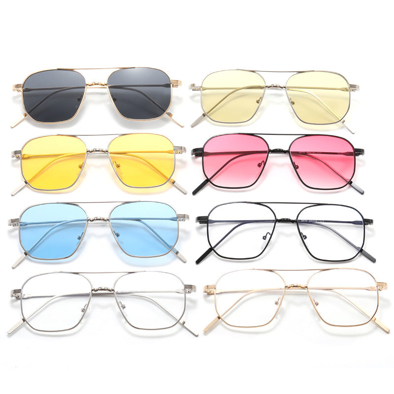 Damen modische geometrische Brille mit elegantem Metallrahmen Brehn