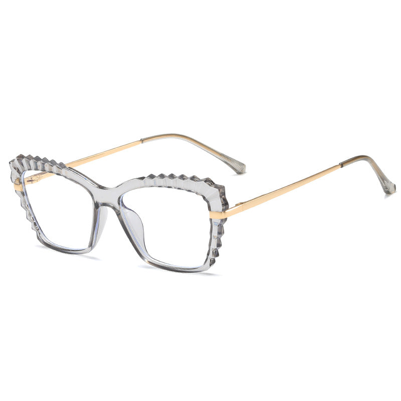 Damen oversized Brille mit einzigartigem Wellenranddesign Brehn
