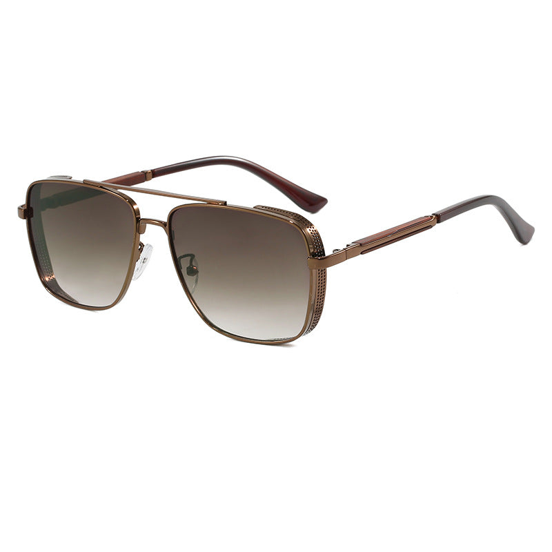 Damen modische quadratische Sonnenbrille mit luxuriösen Metallakzenten Brehn