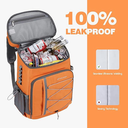 Unisex nan isolierter Picknick-Rucksack mit integriertem Kühlfach, Flaschenhalter und verstellbarem Gurtsystem Brehn