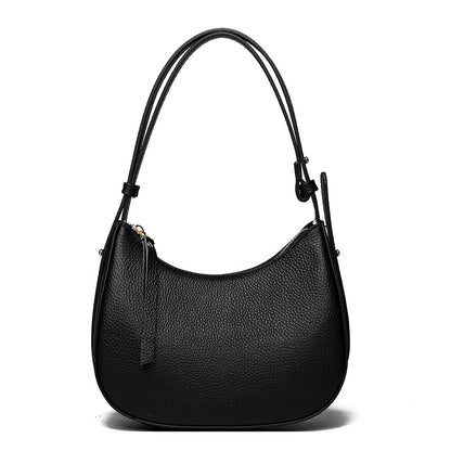 Stylische genarbte Leder-Hobo-Tasche Brehn