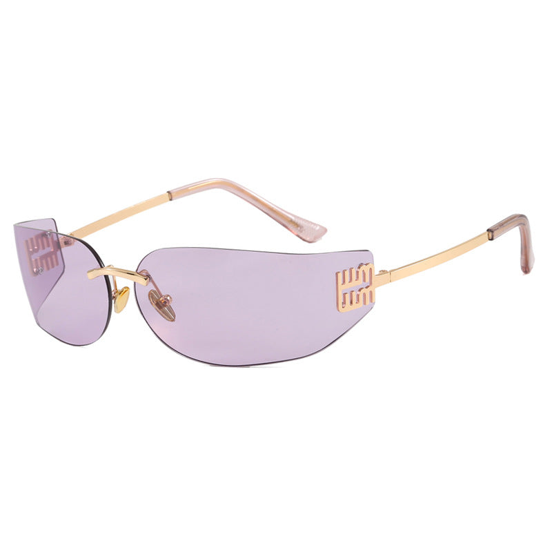 Damen futuristische Designer-Sonnenbrille mit ausgefallenem Rahmen und UV-Schutz Brehn
