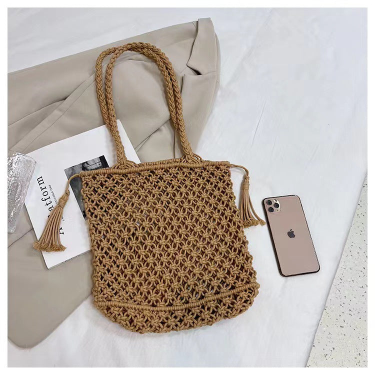 Handgeknüpfte Strandtasche mit Verspieltem Design Brehn