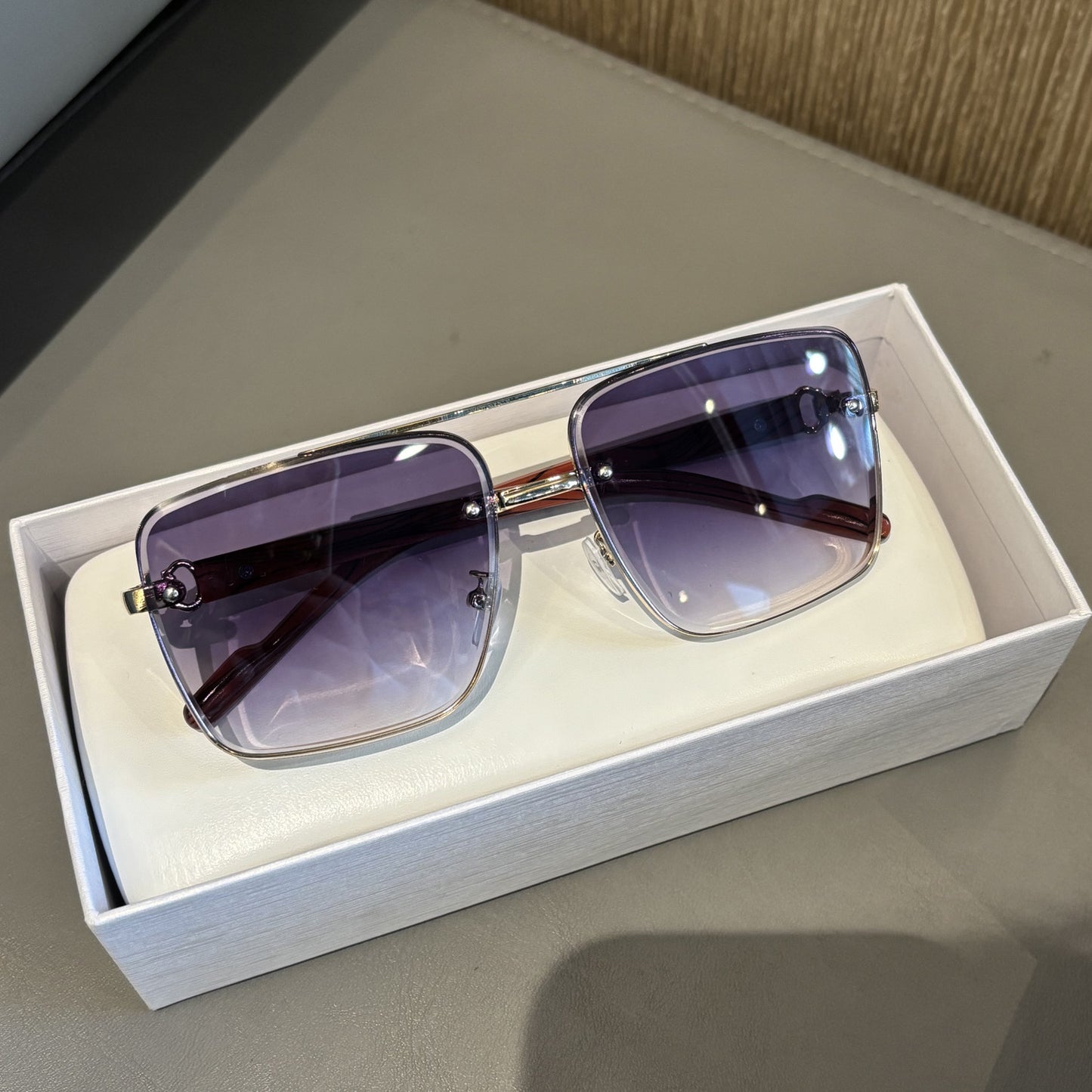 Oversized quadratische Rahmen-Sonnenbrille Brehn