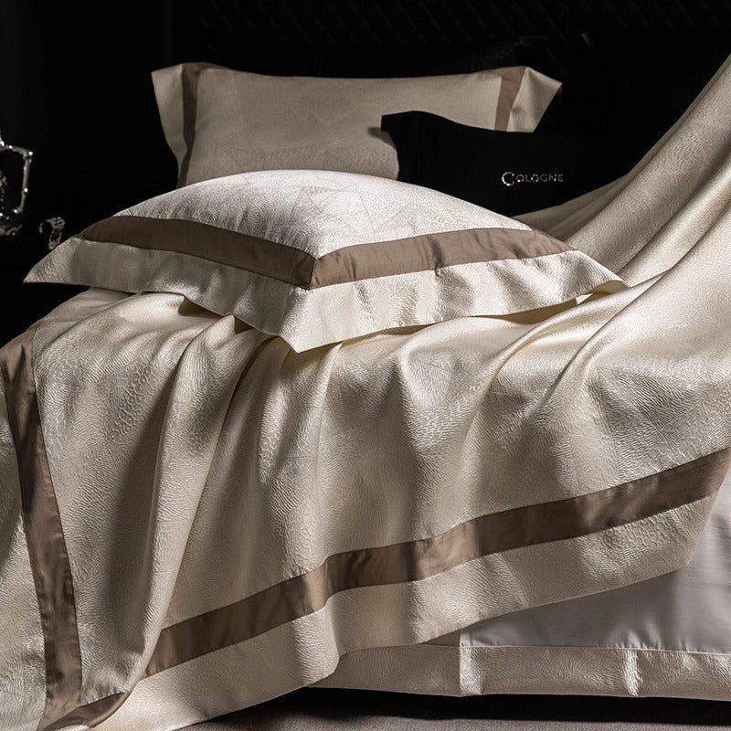 Luxus Jacquard Bettbezug Set mit Satinrand