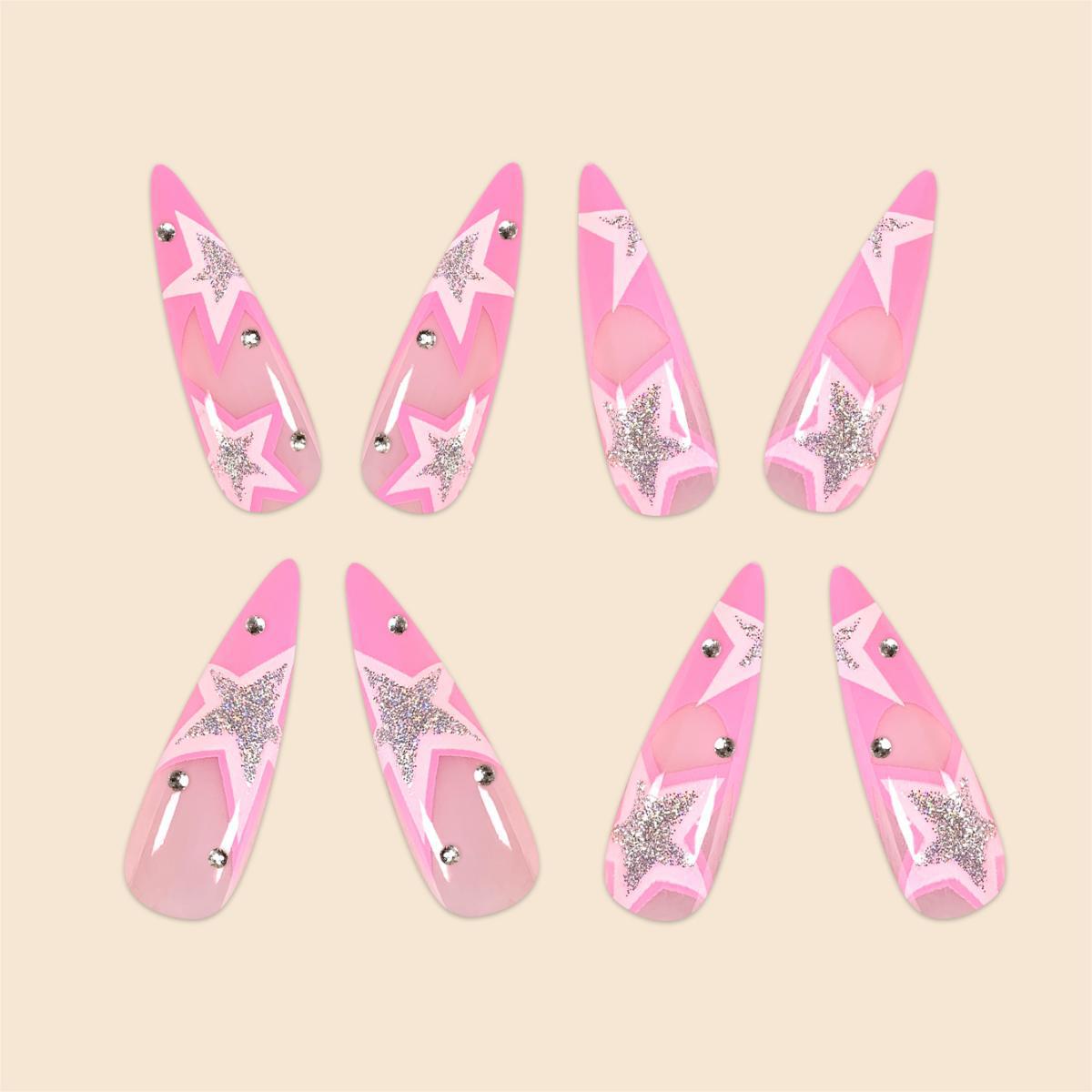 Sternen-Themen Stiletto Nagelkunst Erweiterungen