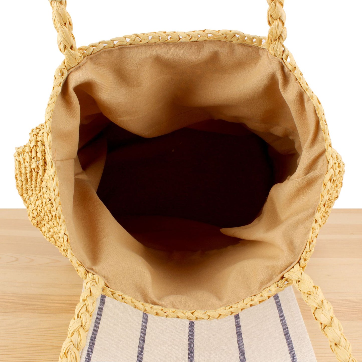 Modische Geflochtene Tasche mit Volants Brehn