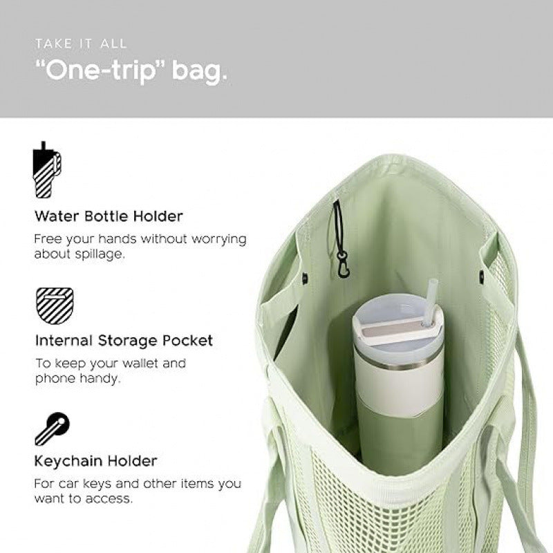 Geräumige Strandtasche mit Atmungsaktivem Netz-Bereich Brehn