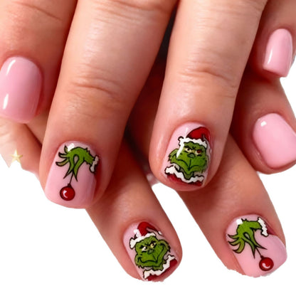 Holiday Grinch Nagelkunst Design Brehn