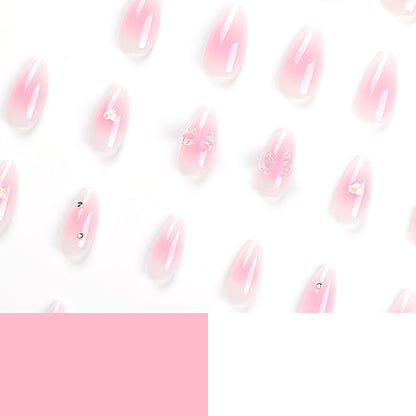 Kunstvolle Stiletto-Nägel mit floralem Design und Glitzer Brehn
