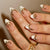 Dekoratives Premium Press-On Nagelset mit goldenen Akzenten Brehn