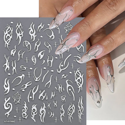 Floral Decorative Nail Art Aufkleber
