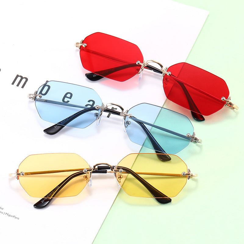 Damen modische achtkantige Sonnenbrille mit elegantem Metallrahmen Brehn