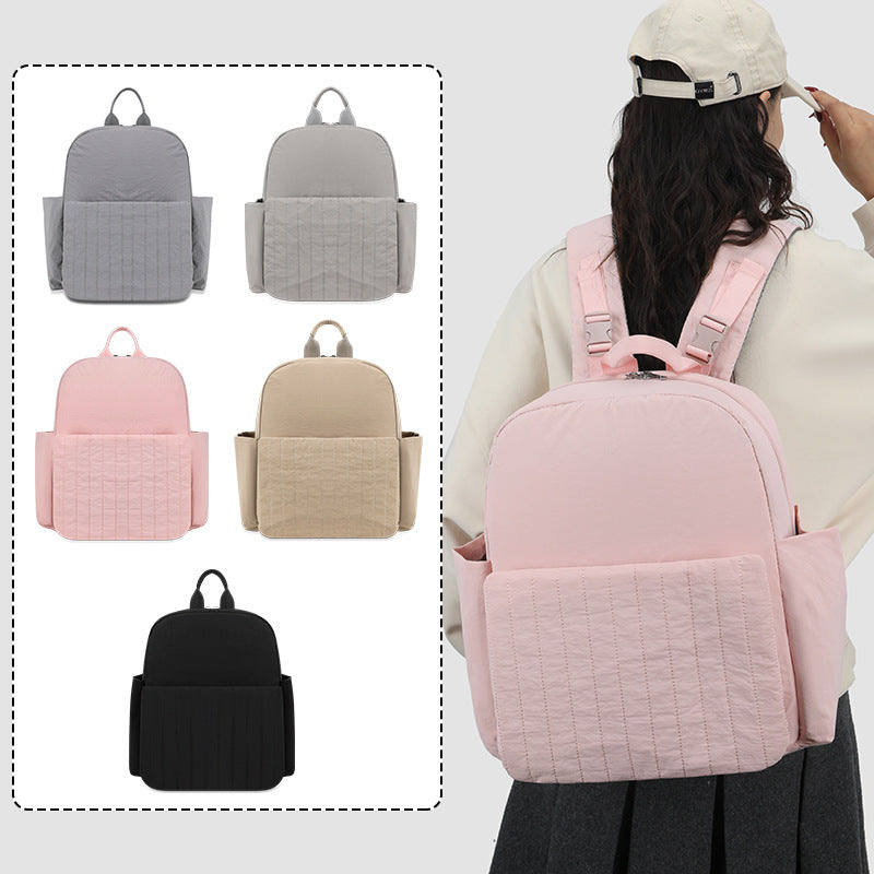 Minimalist Gep quilteter Rucksack Brehn