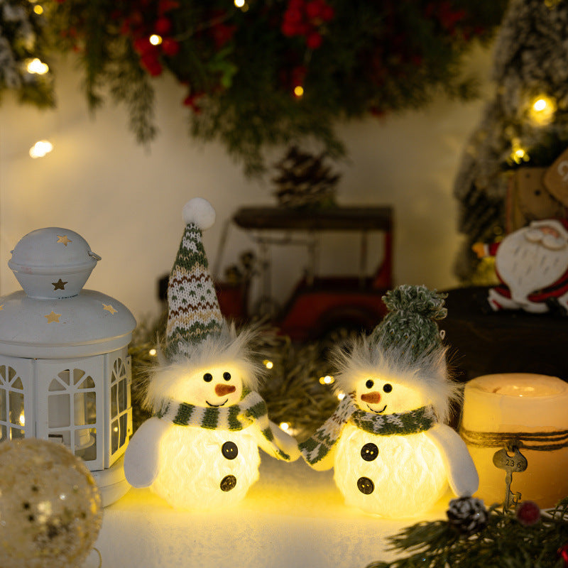 Beleuchtete Schneemannfigur Brehn