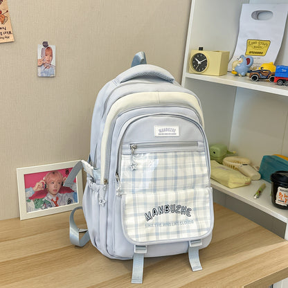 Trendiger geräumiger Rucksack mit transparenter Tasche Brehn
