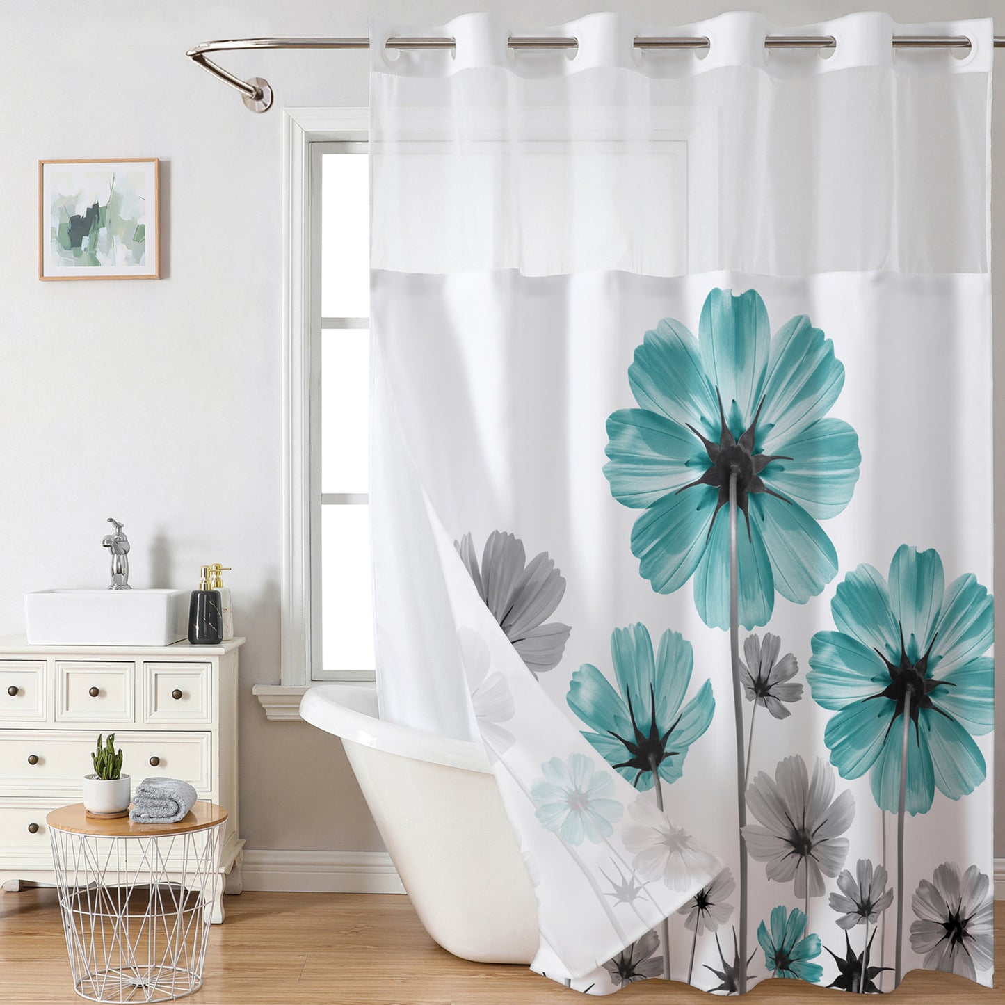 Künstlerische Florale Duschvorhang Brehn