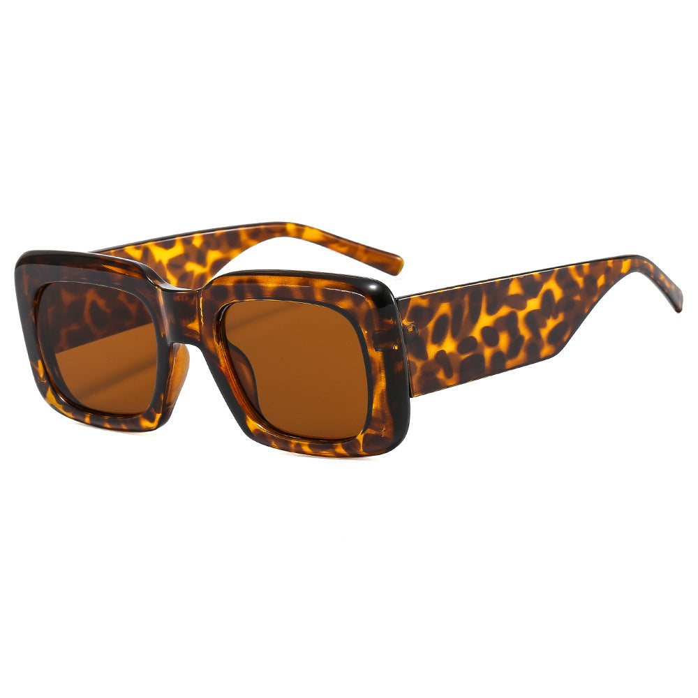 Damen oversized Sonnenbrille mit quadratischem Rahmen und transparentem Design Brehn