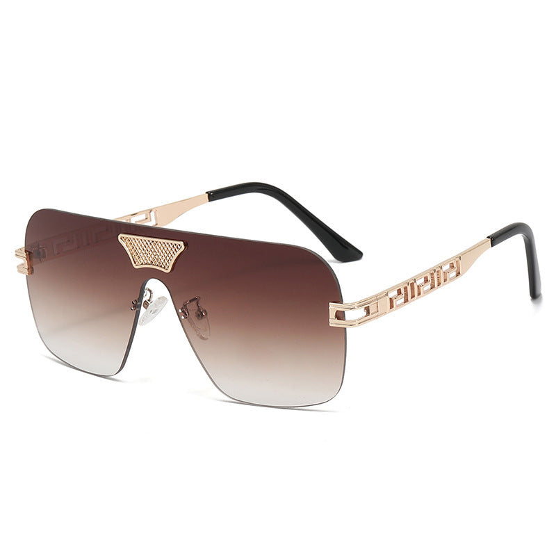 Damen modische Sonnenbrille im futuristischen Stil mit herausragendem Rahmen Brehn