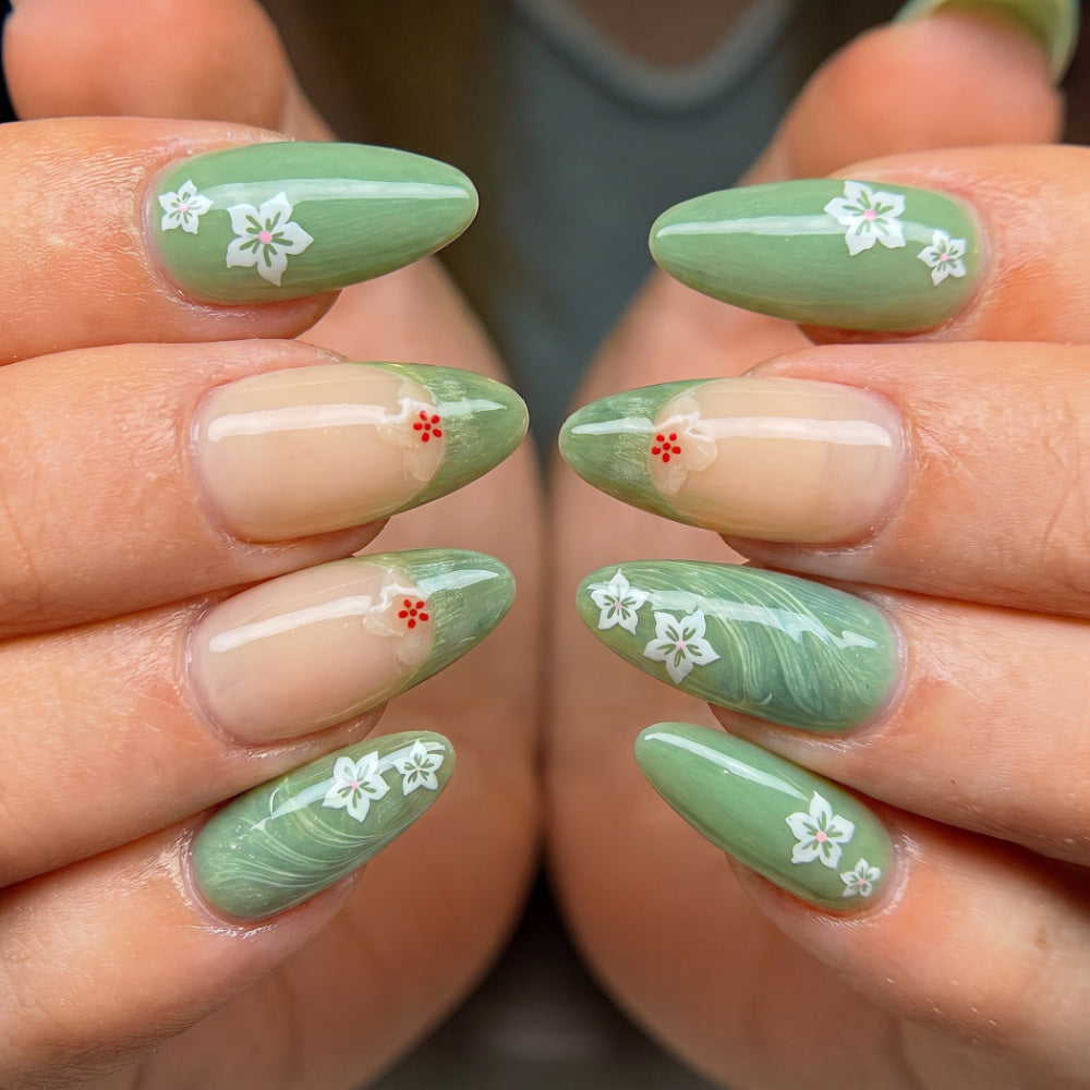 Kunstnägel Set mit filigranen Blumenmustern Brehn